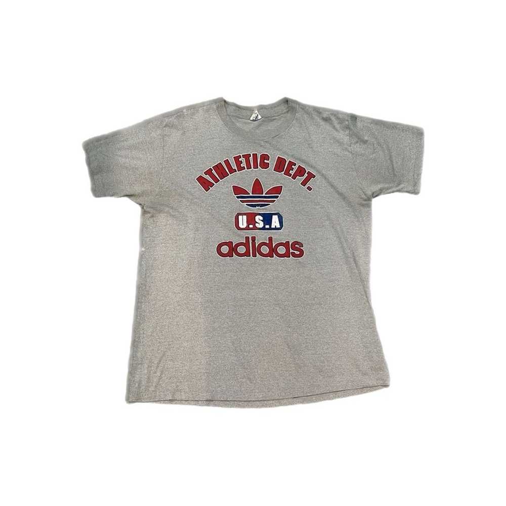 1980's USA adidas athletic dept. t-shirt single s… - image 1