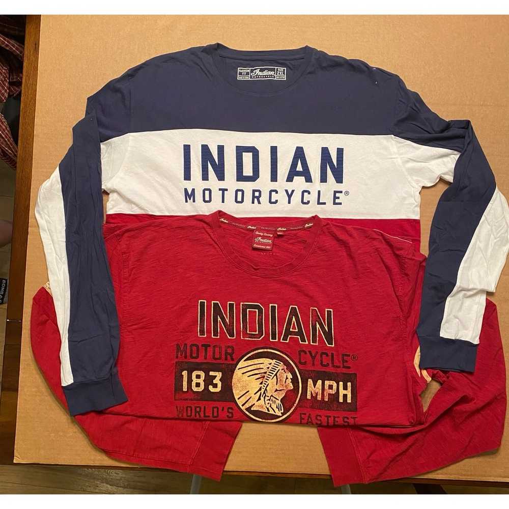 Set of 2 - NWOT Indian Motorcycle long sleeve shi… - image 1