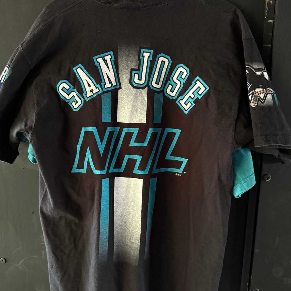 Vintage San Jose Sharks Hockey Tshirt (Men’s Larg… - image 3