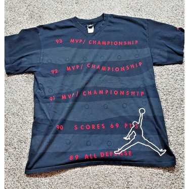 Vintage Air Jordan T-Shirt 1990s MVP/CHAMPIONSHIP… - image 1