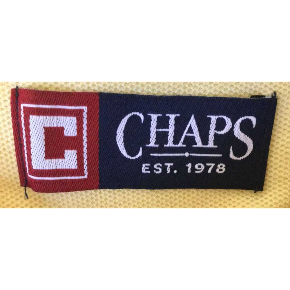 Chaps CHAPS Mens Size Large Yellow Polo Shirt S/S… - image 3