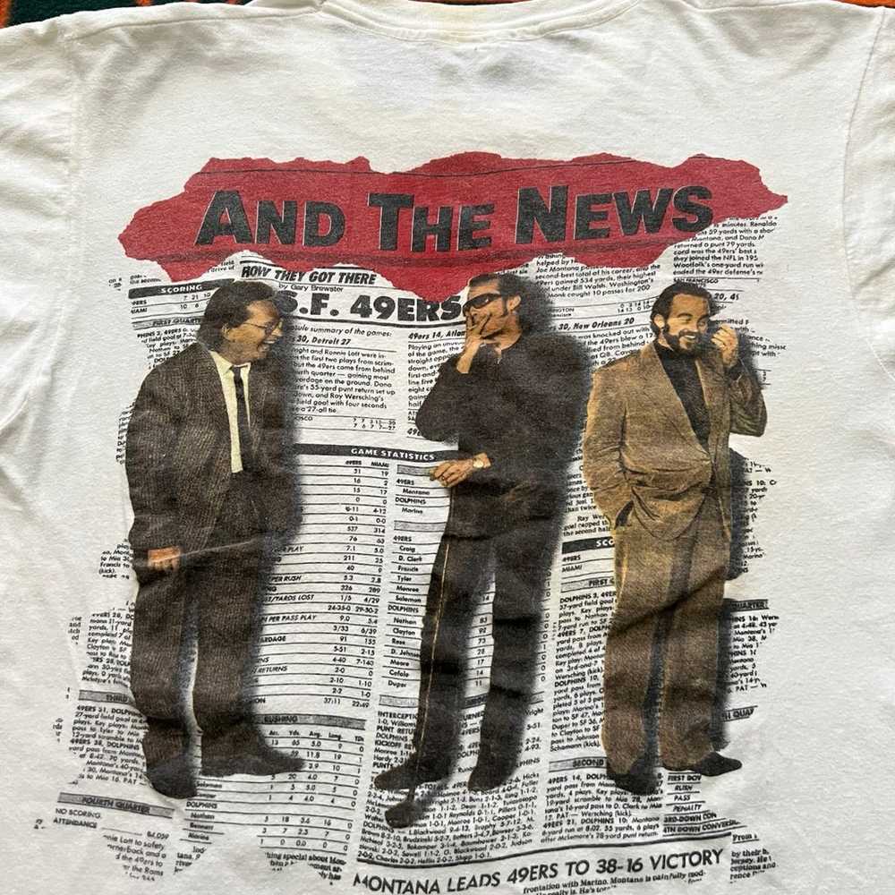 Vintage 1986 Huey Lewis and The News Shirt White … - image 5