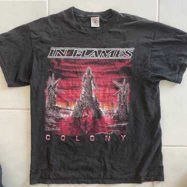 In Flames Colony Original Shirt Rare Metal - image 1