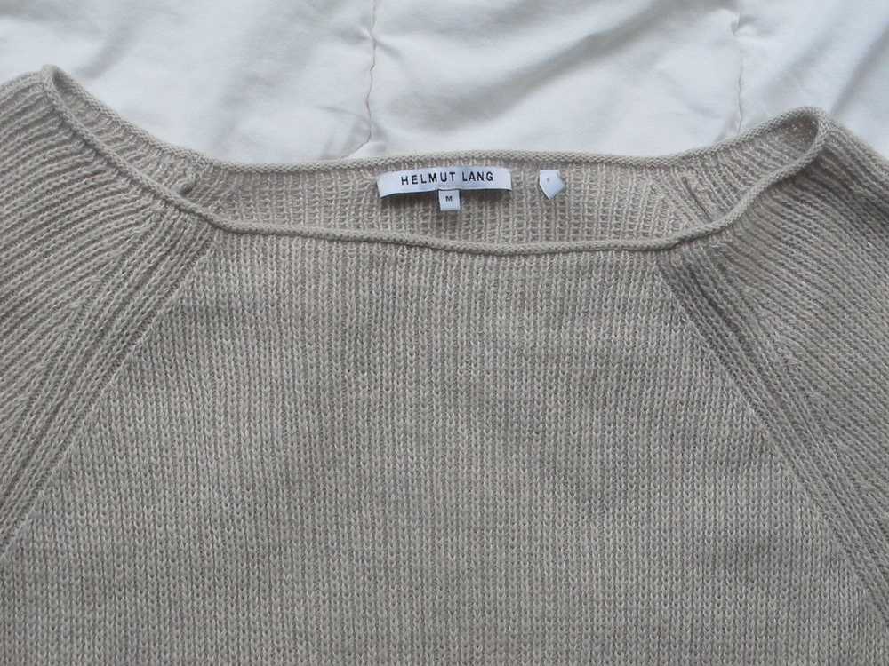 Helmut Lang Helmut Lang beige knit wide cut, wide… - image 2