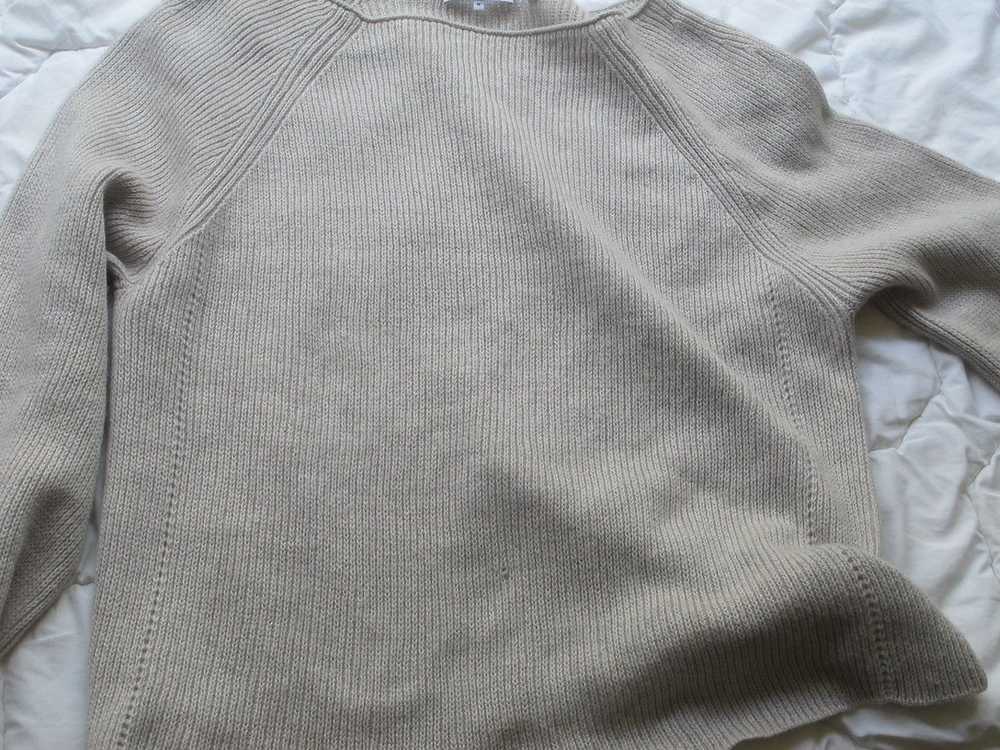 Helmut Lang Helmut Lang beige knit wide cut, wide… - image 4