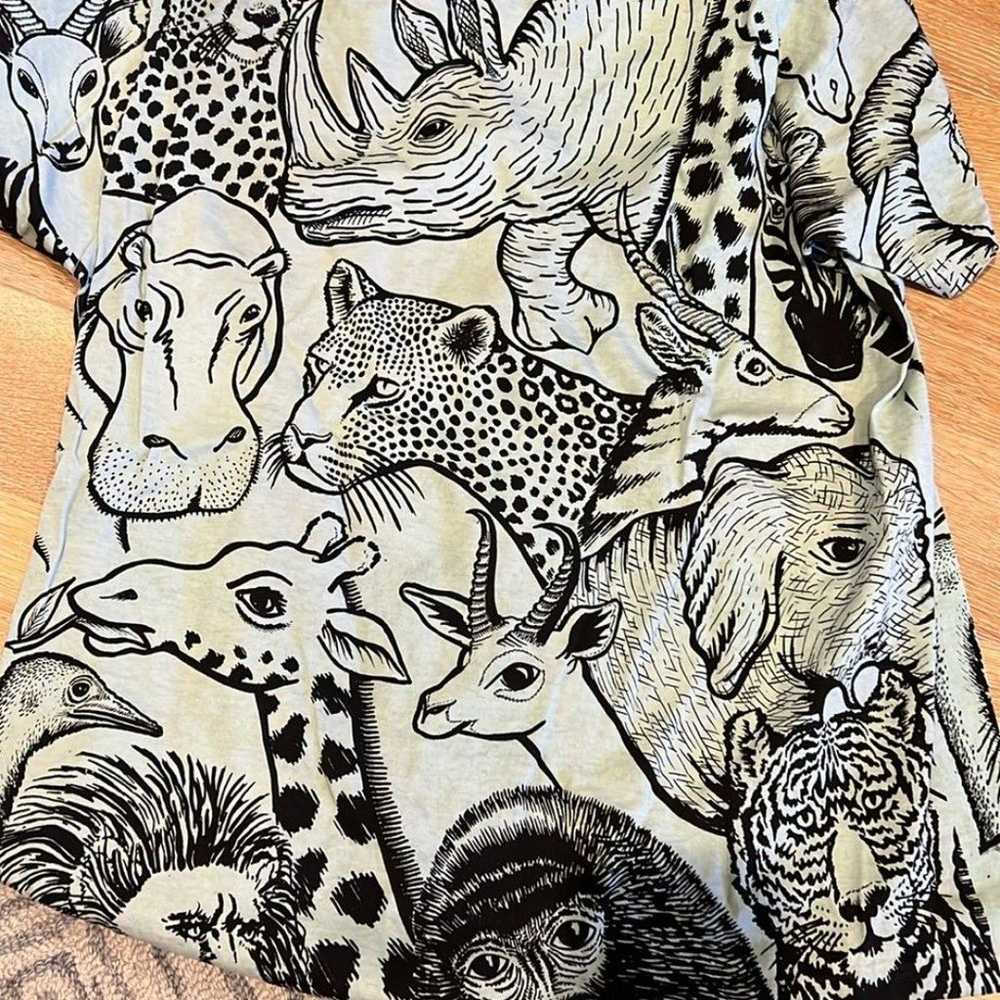 Vintage All Over Print Animals One Size T-shirt J… - image 5