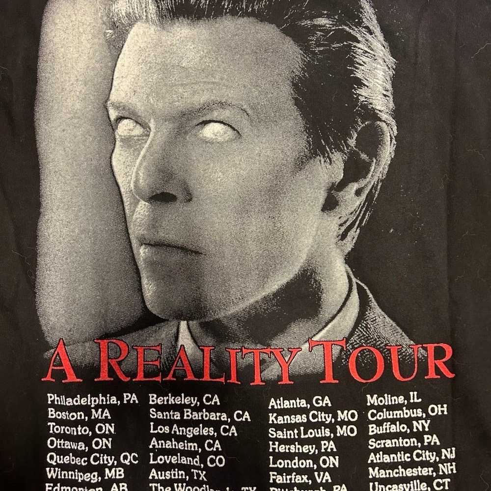 Vintage David Bowie Reality Tour Shirt - image 4