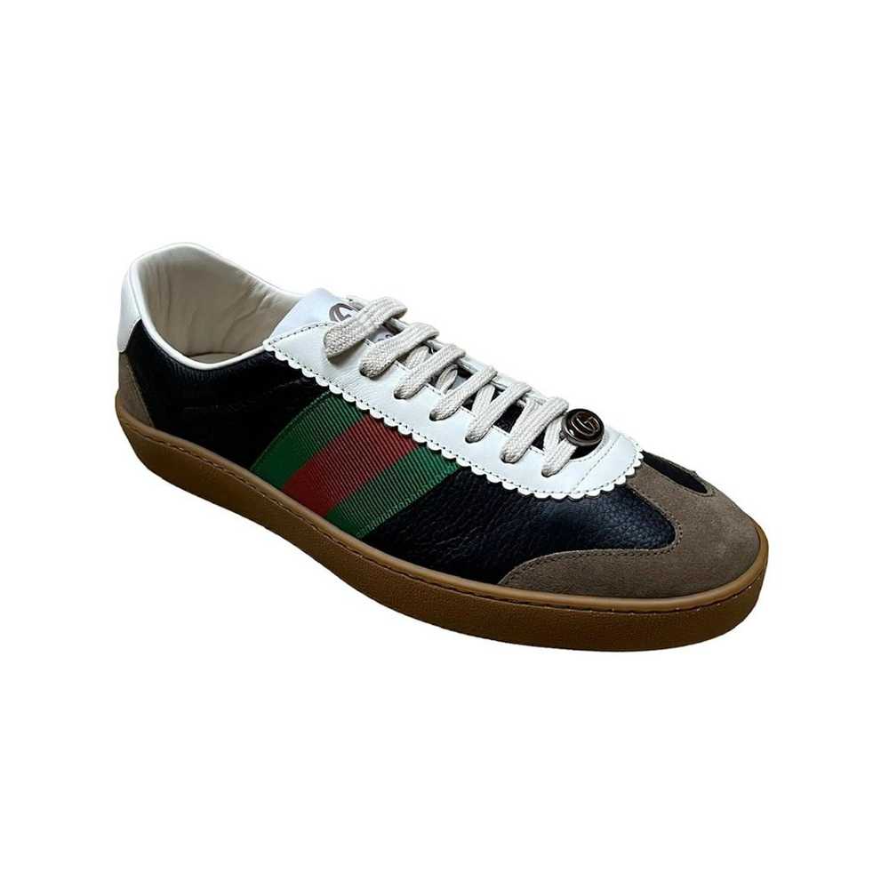 Gucci G74 leather low trainers - image 9