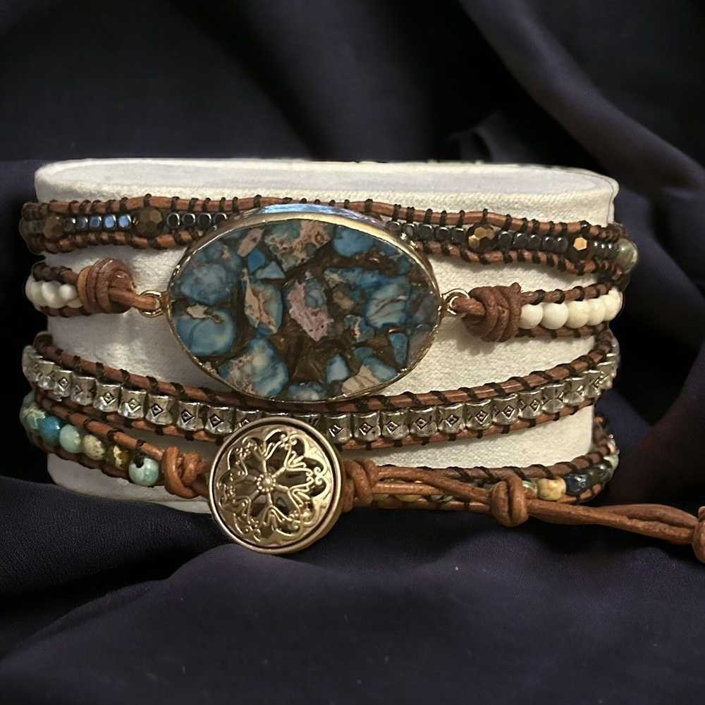 Other Jasper leather wrap bracelet - image 1