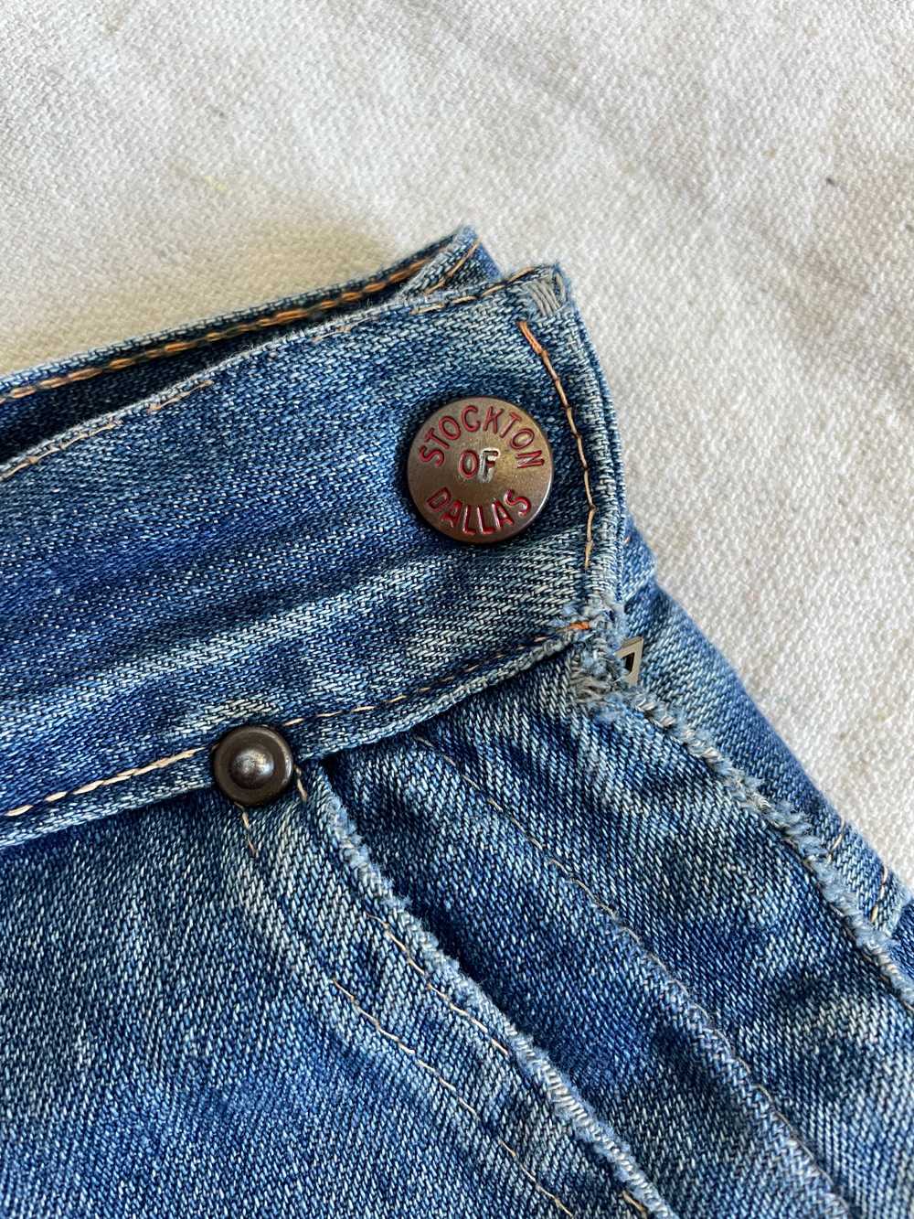 50s Paint Splatter Side Zip Jeans - image 5