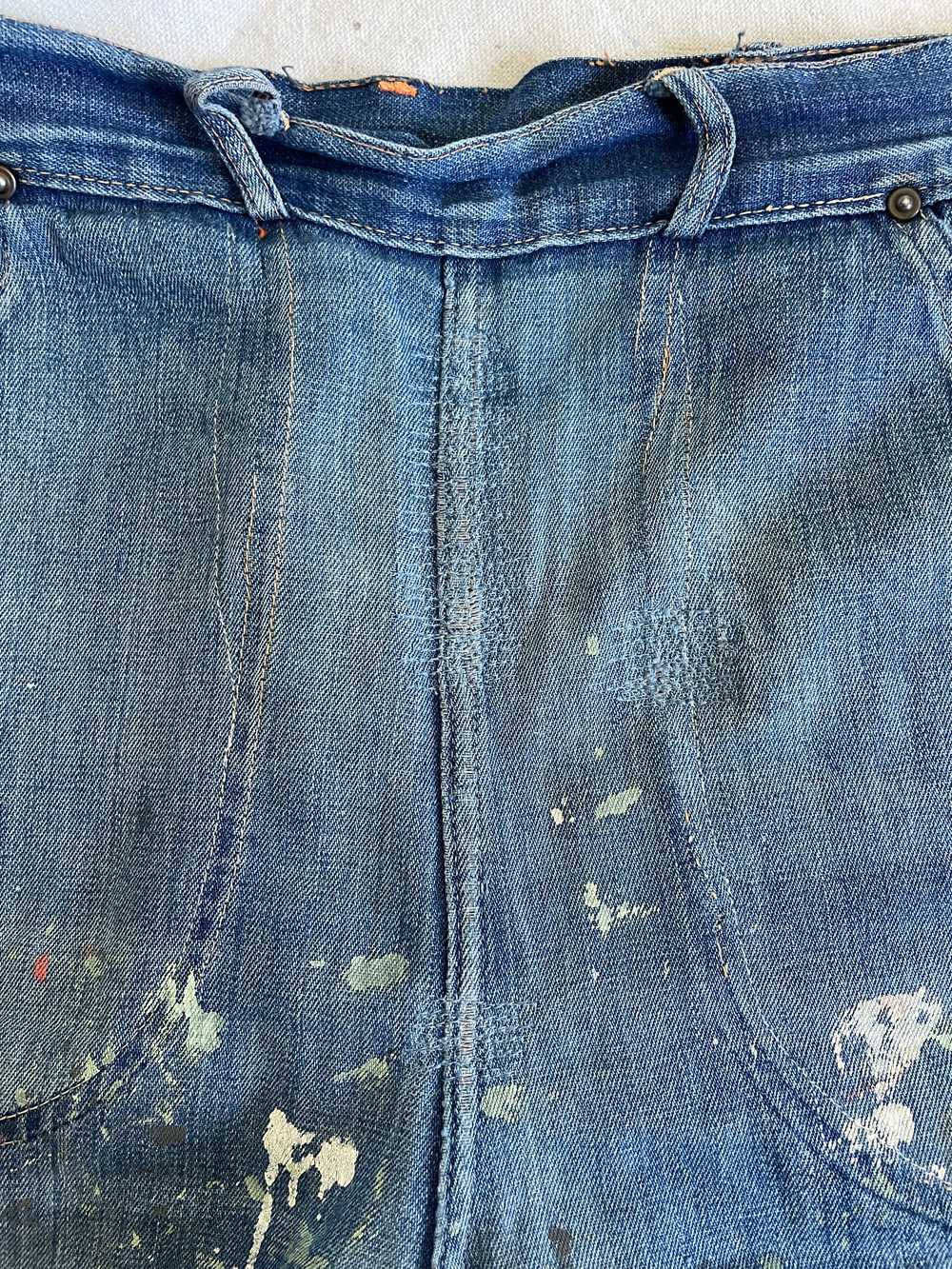 50s Paint Splatter Side Zip Jeans - image 8