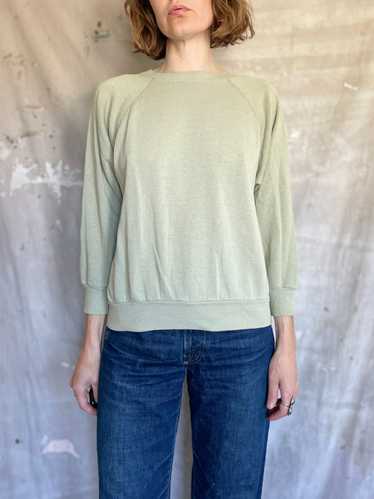 80s Pale Sage Green Sweatshirt