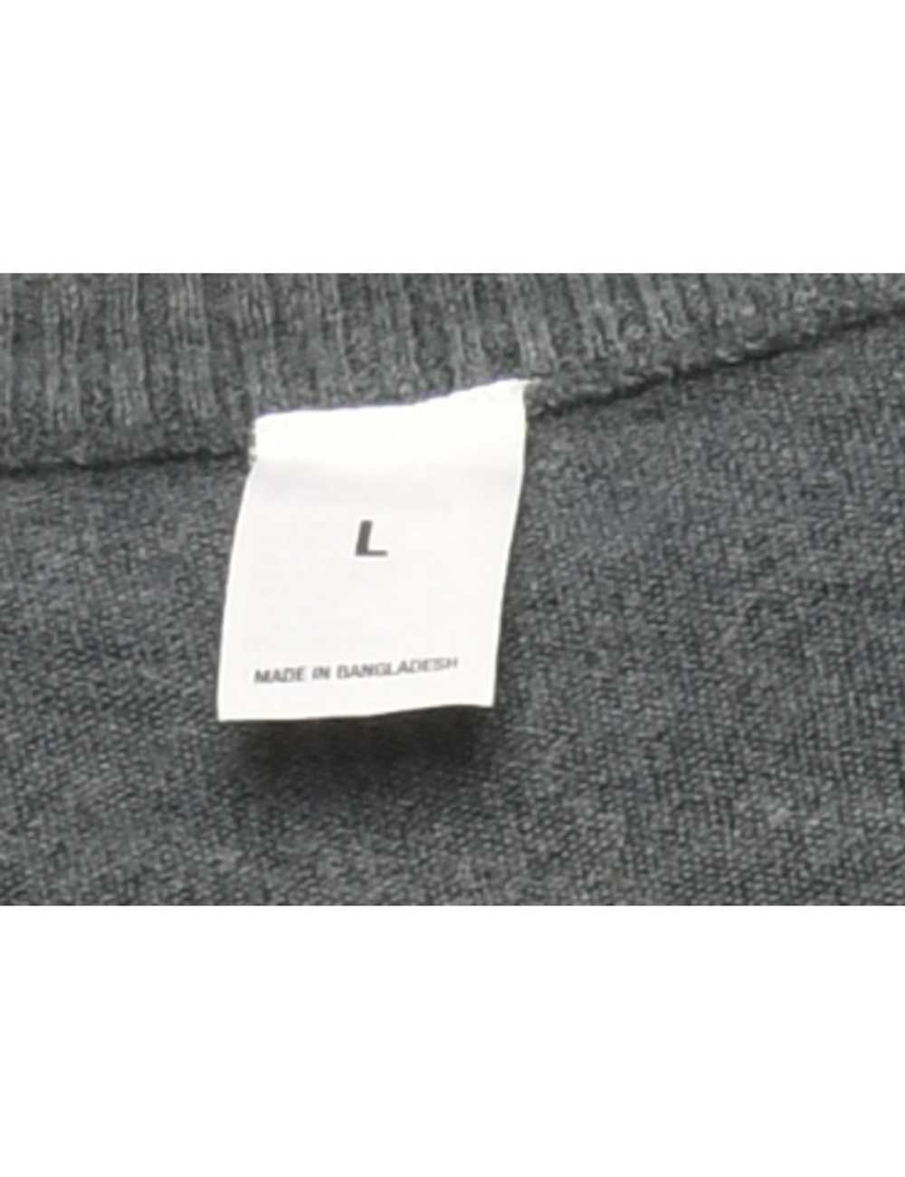 Long Sleeved Dark Grey Jumper - L - image 4