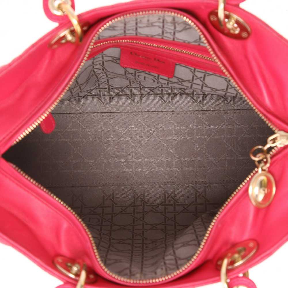 Dior Lady Dior large model handbag in pink leathe… - image 4