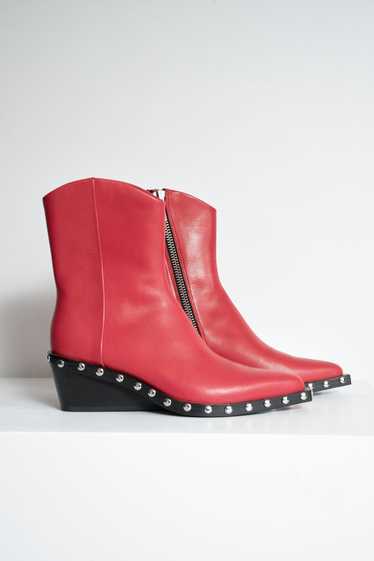 'Santiago' Red Western Boots