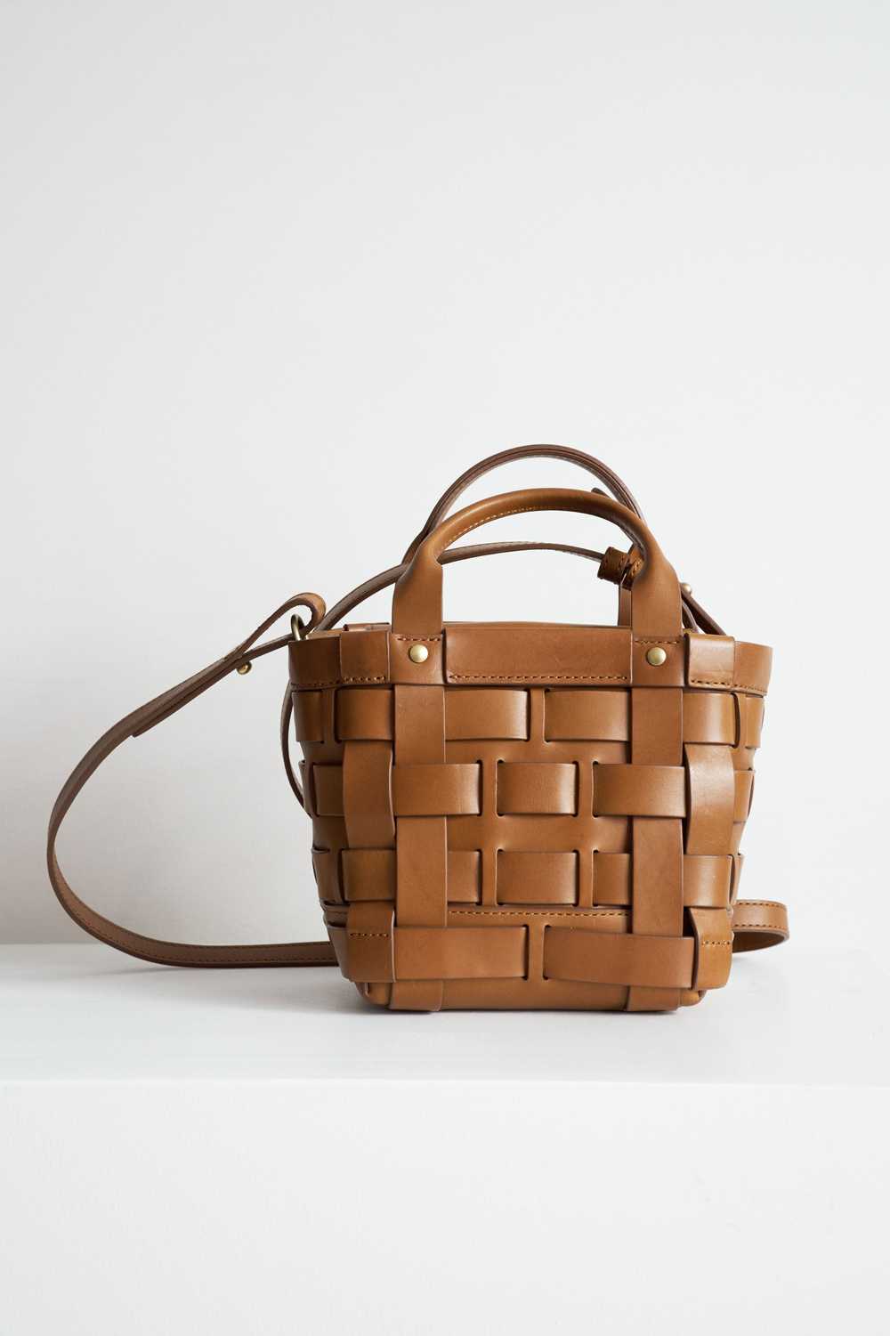 'Mini Bixby' Woven Leather Handbag - image 1