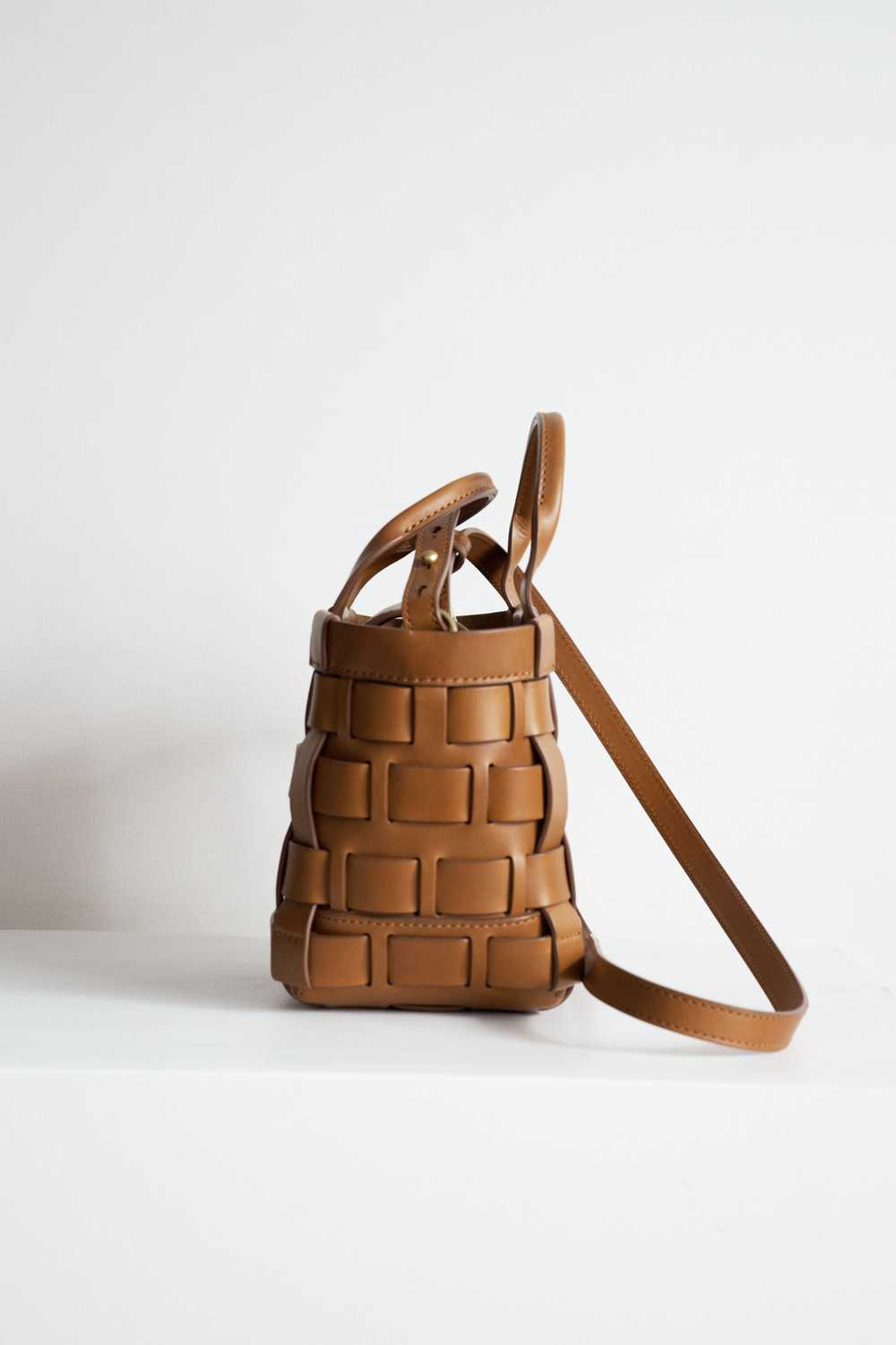 'Mini Bixby' Woven Leather Handbag - image 2