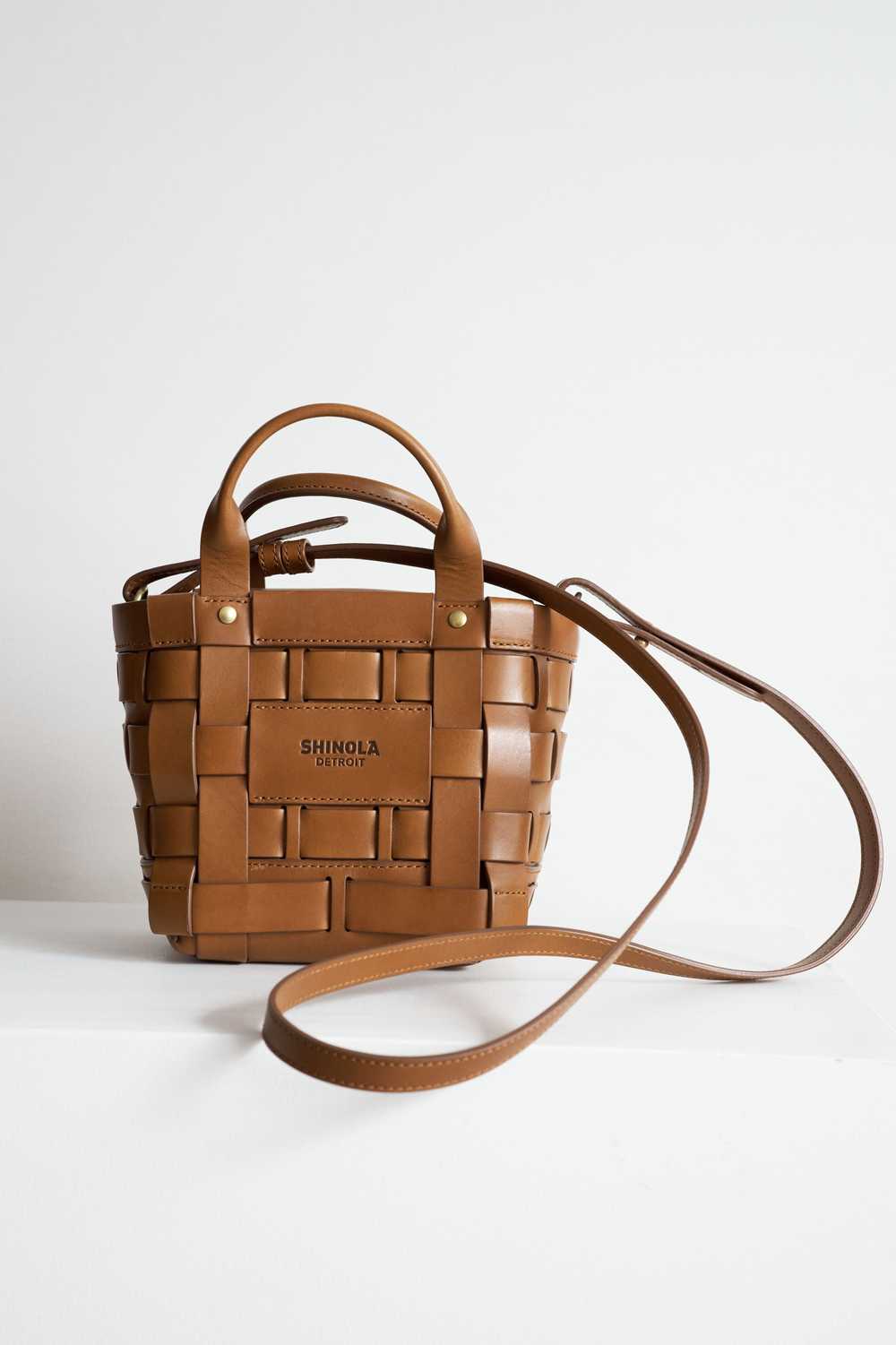 'Mini Bixby' Woven Leather Handbag - image 3