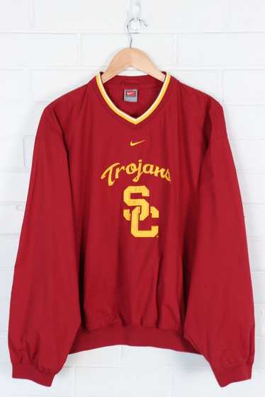 NIKE Centre Swoosh Trojan USC College V-Neck Pullo