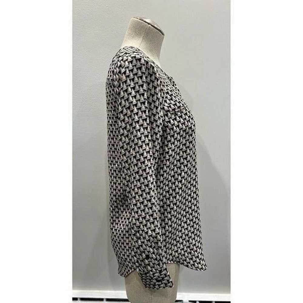 Joie Osana Sailboat Long Sleeve Silk Blouse Size S - image 3