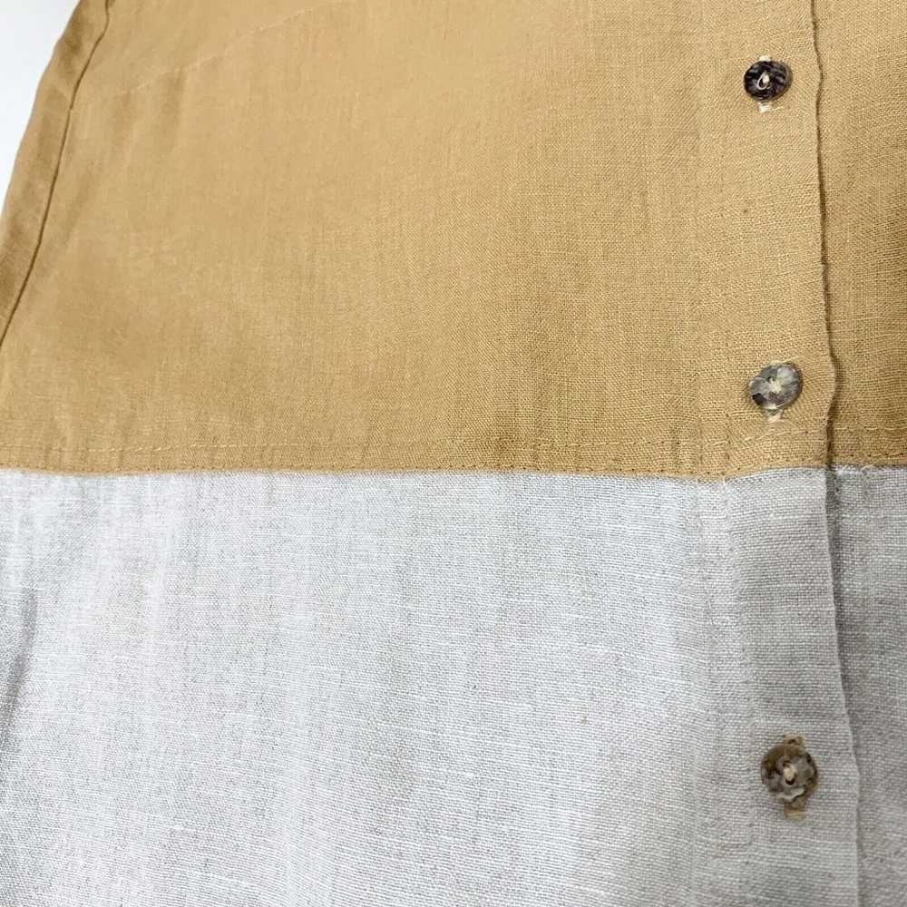 I Linen Lifestyle Classic Button Down Two Tone Ca… - image 11