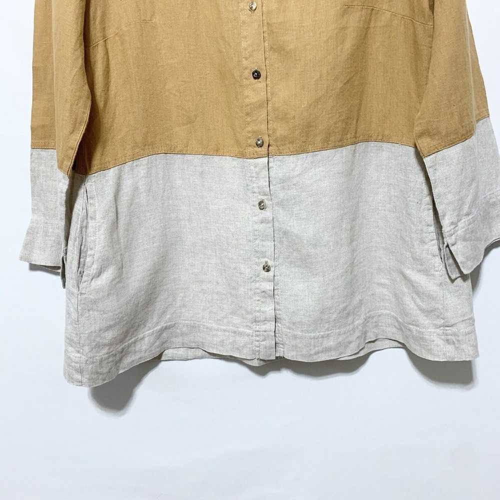 I Linen Lifestyle Classic Button Down Two Tone Ca… - image 6