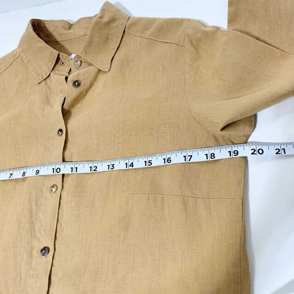 I Linen Lifestyle Classic Button Down Two Tone Ca… - image 9