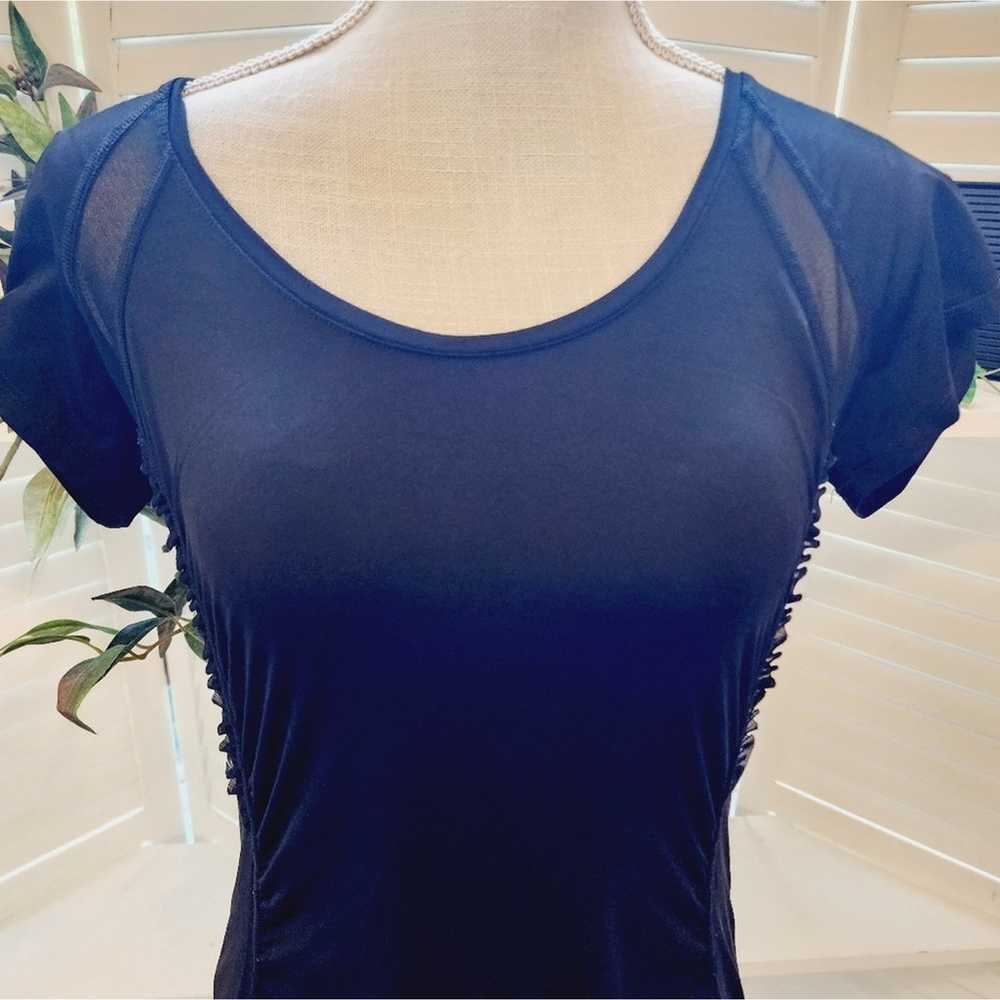 SPANX BLACK MOISTURE WICK MESH ATHLETIC TOP SIZE … - image 5