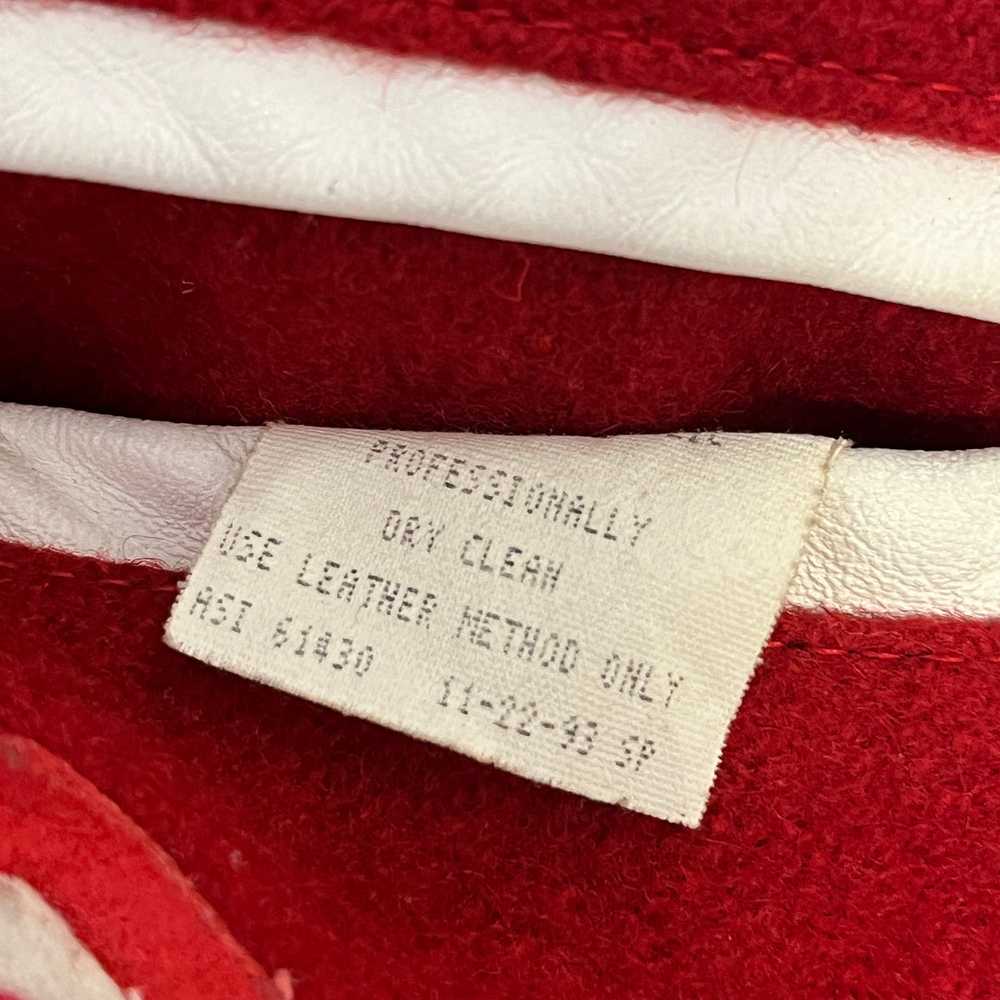 Vintage/Jacket/XL/Wool/RED/"jay" varsity jacket - image 4
