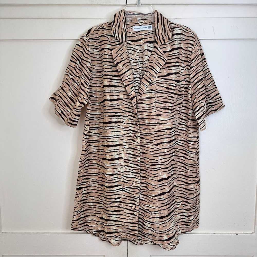 Faithfull The Brand Charlita Tiger Linen Shirt Dr… - image 2