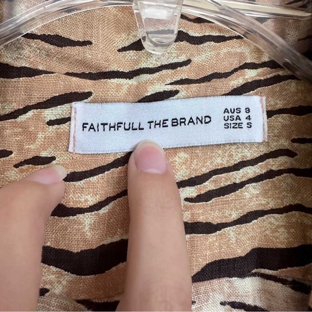 Faithfull The Brand Charlita Tiger Linen Shirt Dr… - image 4