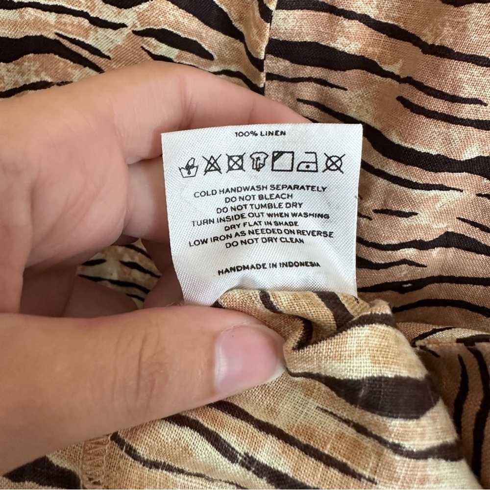 Faithfull The Brand Charlita Tiger Linen Shirt Dr… - image 5