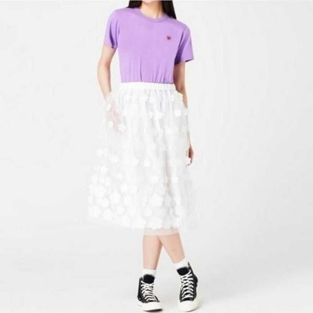 Comme des Garcons PLAY Purple Small Heart Embroid… - image 2