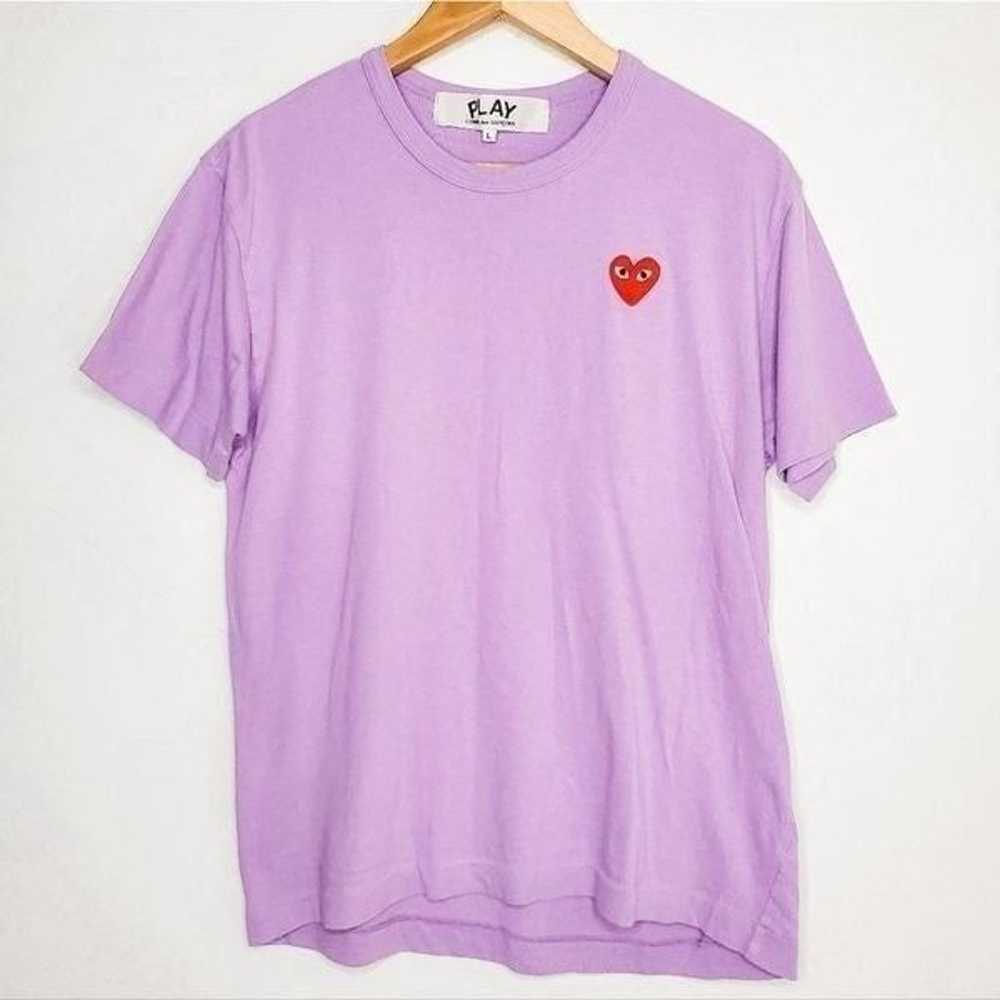 Comme des Garcons PLAY Purple Small Heart Embroid… - image 3