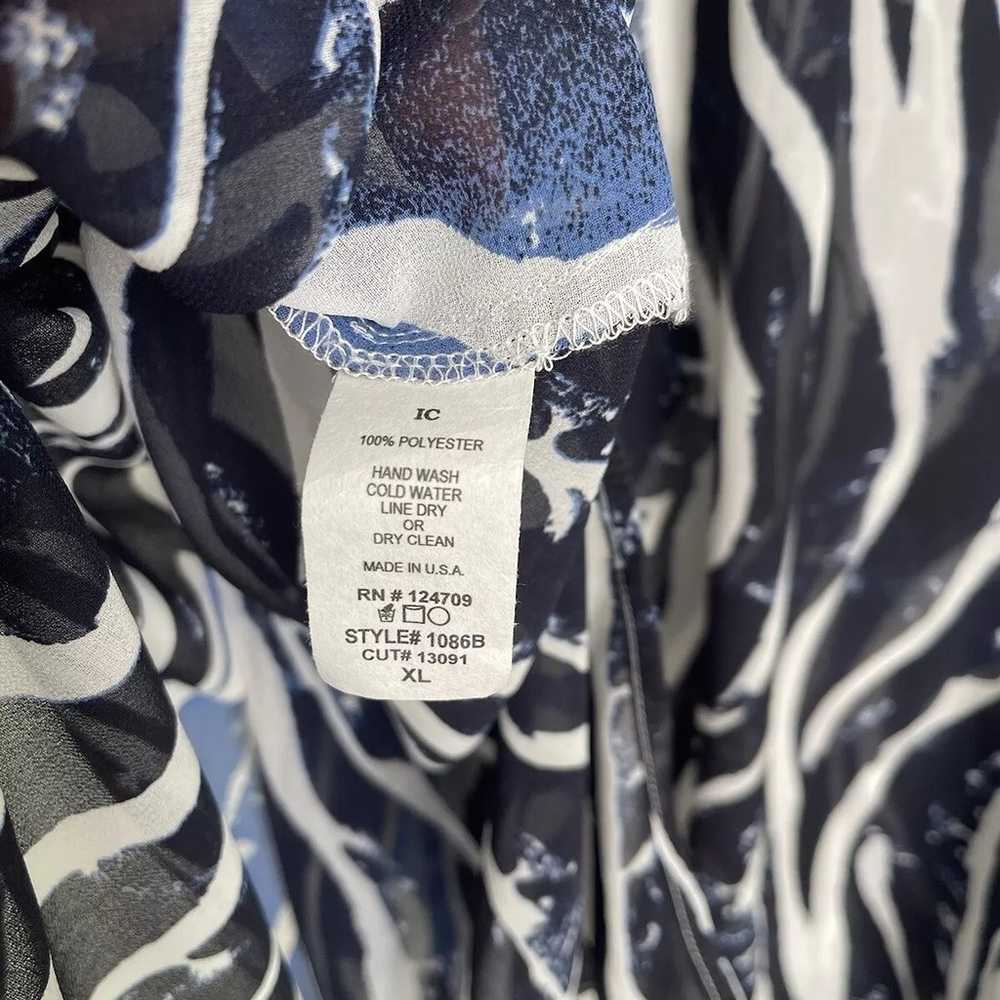 IC by Connie K Blue Sheer Animal Print Oversized … - image 7