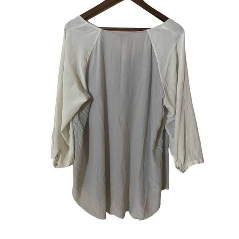 Eileen Fisher Womens Large 100% Silk Tunic Top Bl… - image 2
