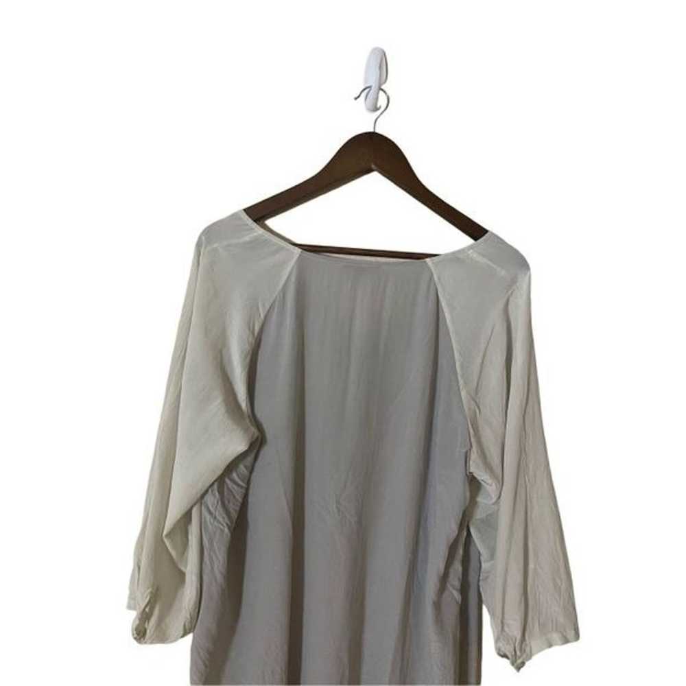 Eileen Fisher Womens Large 100% Silk Tunic Top Bl… - image 4
