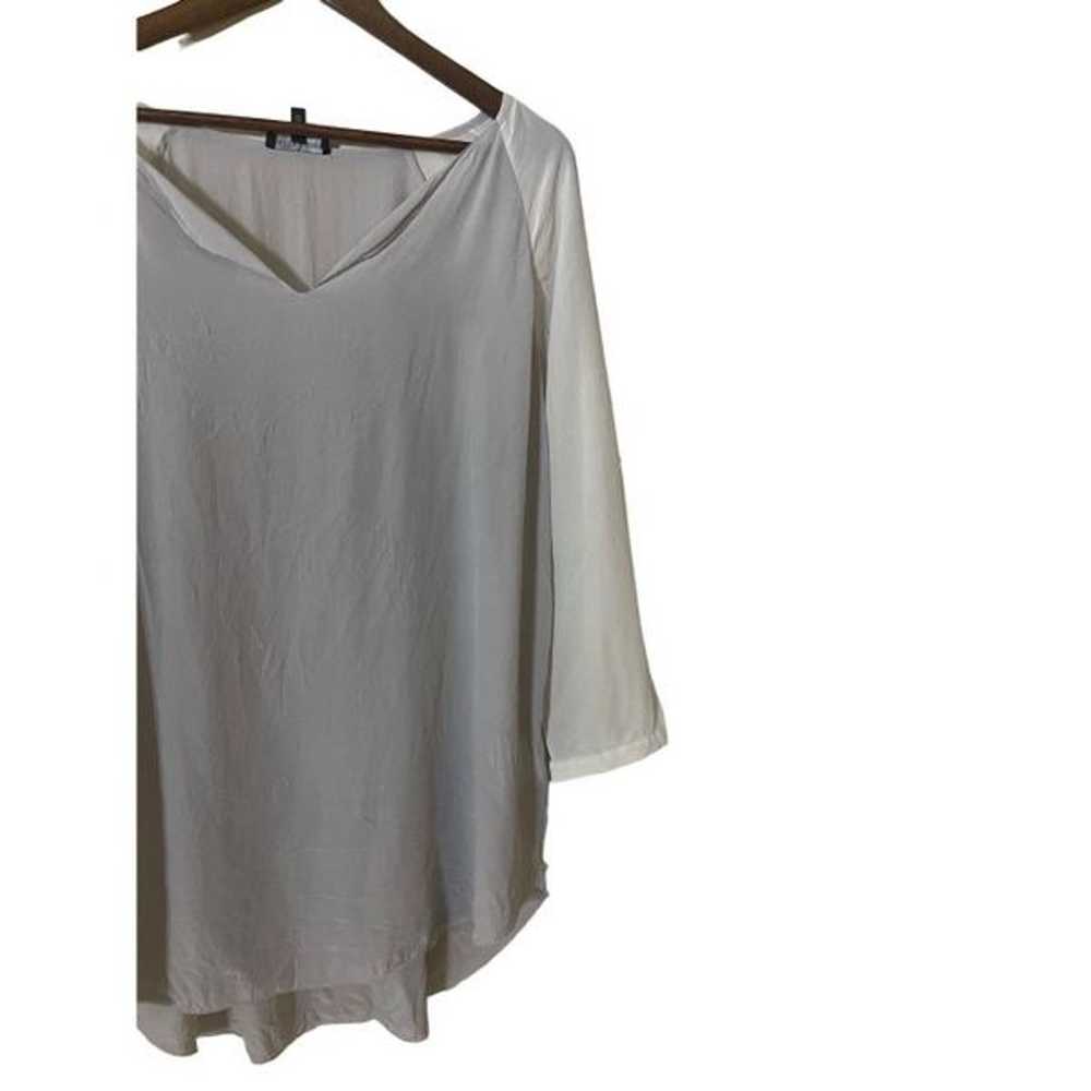 Eileen Fisher Womens Large 100% Silk Tunic Top Bl… - image 8