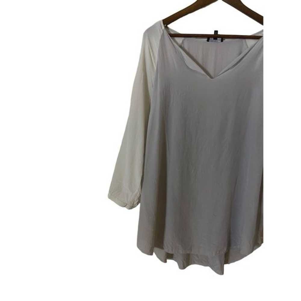 Eileen Fisher Womens Large 100% Silk Tunic Top Bl… - image 9