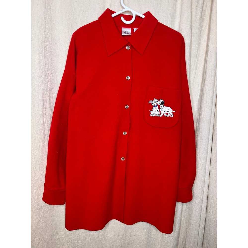 Vintage 1990s Disney Store Red Fleece 101 Dalmati… - image 1