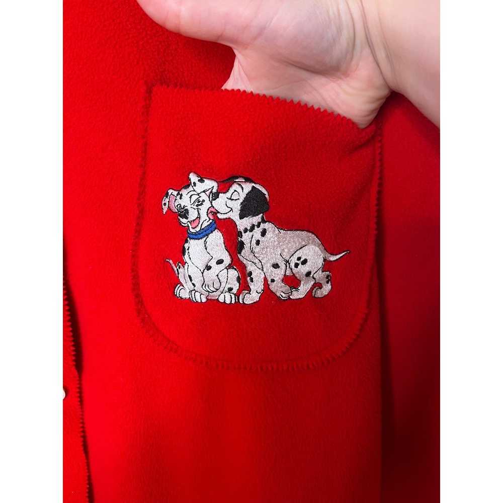 Vintage 1990s Disney Store Red Fleece 101 Dalmati… - image 3
