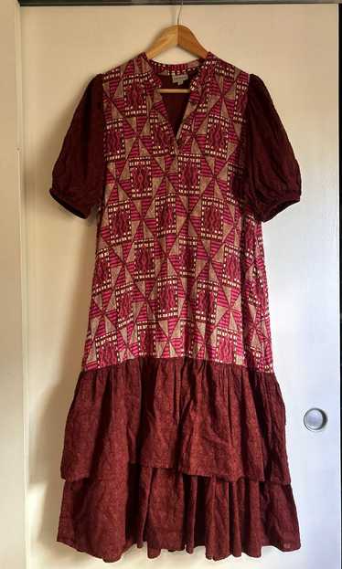 The ODells Puff sleeve batik printed dress (M) |…