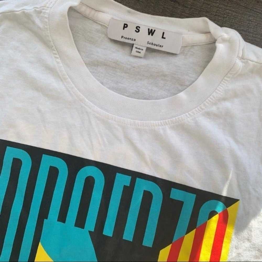 Proenza Schouler Logo Print Cotton T Shirt S - image 2