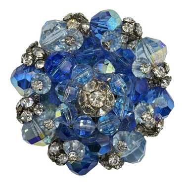 Vintage Blue Crystal Vendome Brooch