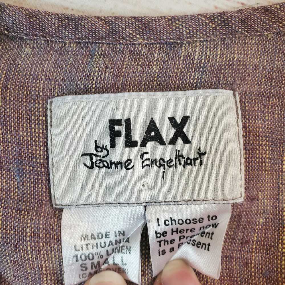 FLAX by Jeanne Engelhart Womens Small 100% Linen … - image 12