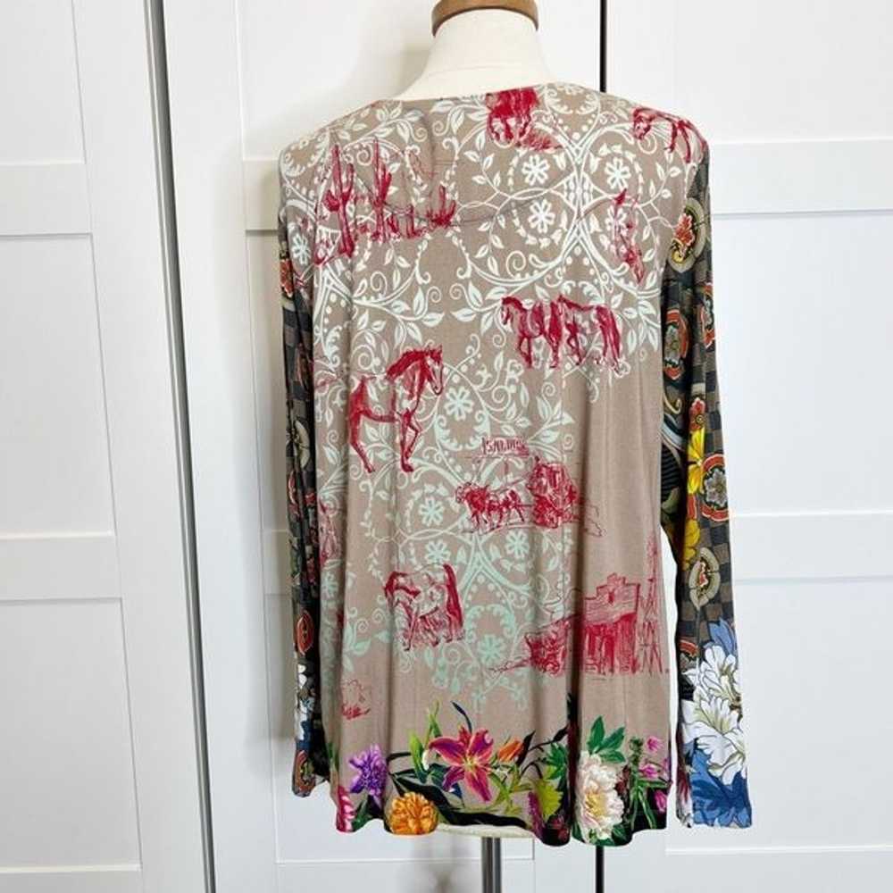 Johnny Was Womens Multicolor Floral Pullover Long… - image 4
