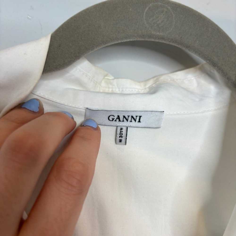 GANNI Olayan White Poplin Shirt - image 5
