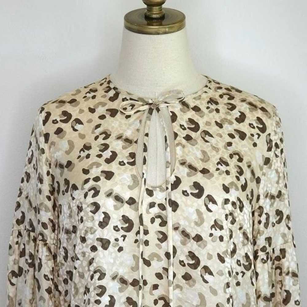 Lafayette 148 New York Lupe Leopard Print Silk Bl… - image 3