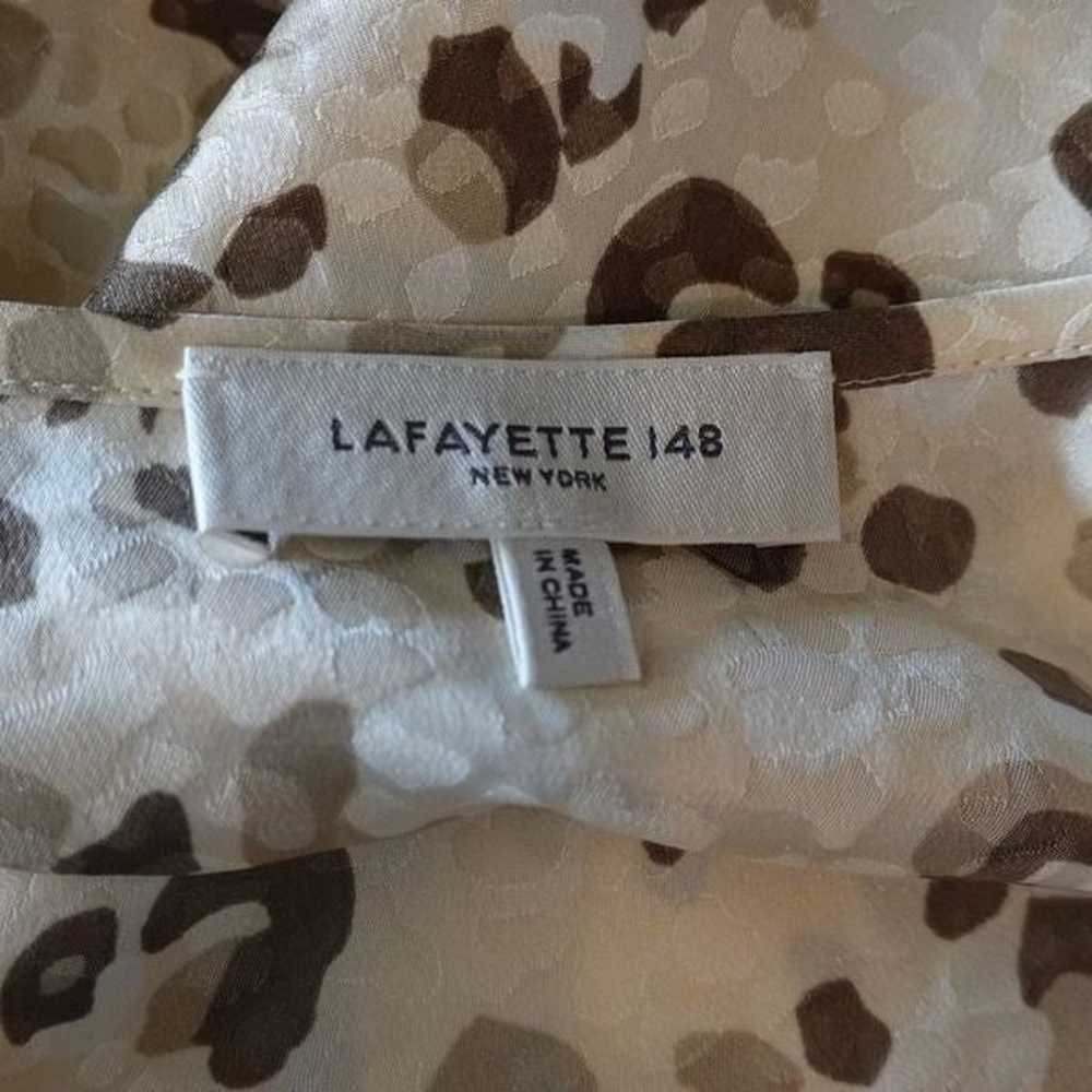 Lafayette 148 New York Lupe Leopard Print Silk Bl… - image 4