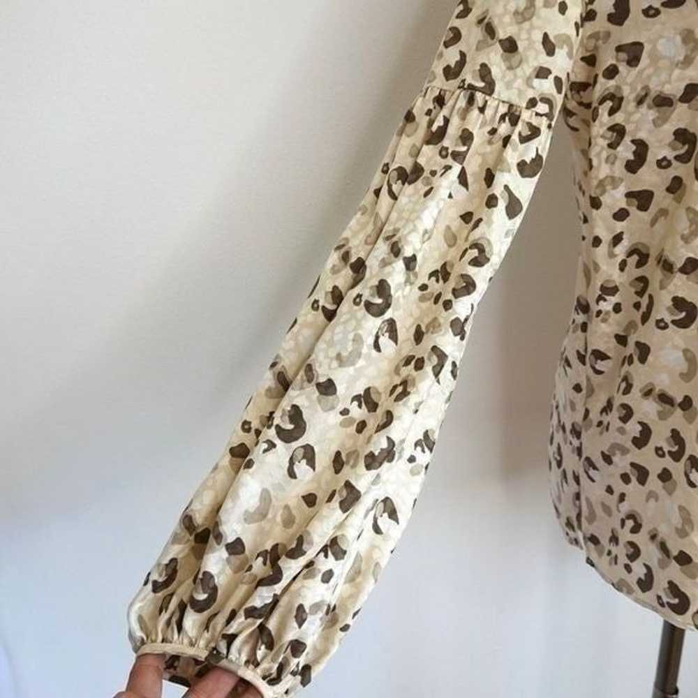 Lafayette 148 New York Lupe Leopard Print Silk Bl… - image 9